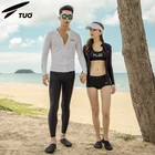 Couple diving suit female split long-sleeved trousers Snorkeling Swimsuit Set Quick-drying sunscreen rash guard custom