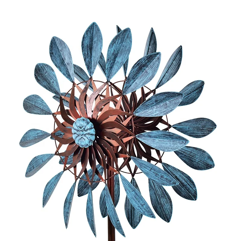 Hourpark wind spinner vertical yard flower copper outdoor blue metal wind spinners
Hourpark wind spinner vertical yard flower copper outdoor blue metal wind spinners