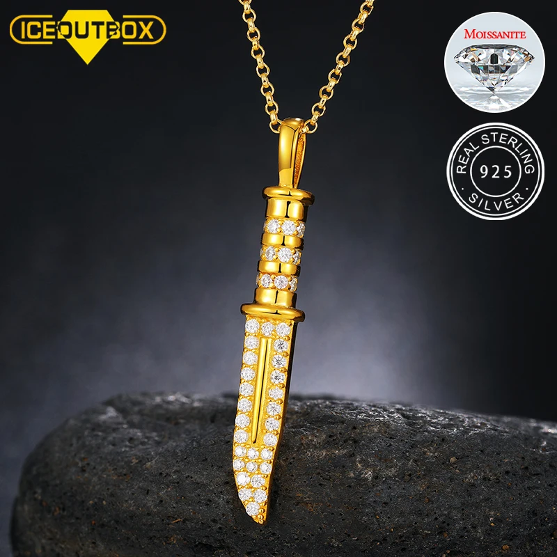 Wholesale Chef's Knife Moissanite Pendant GRA Certification VS D Color Moissanite Necklace 925 sterling Silver Bling Pendant, Gold/silver
Wholesale Chef's Knife Moissanite Pendant GRA Certification VS D Color Moissanite Necklace 925 sterling Silver Bling Pendant, Gold/silver