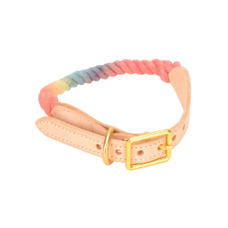 New Fashion Leather Pet Collar Gradient Color Braided Cotton Adjustable Collar, 8 colors
New Fashion Leather Pet Collar Gradient Color Braided Cotton Adjustable Collar, 8 colors