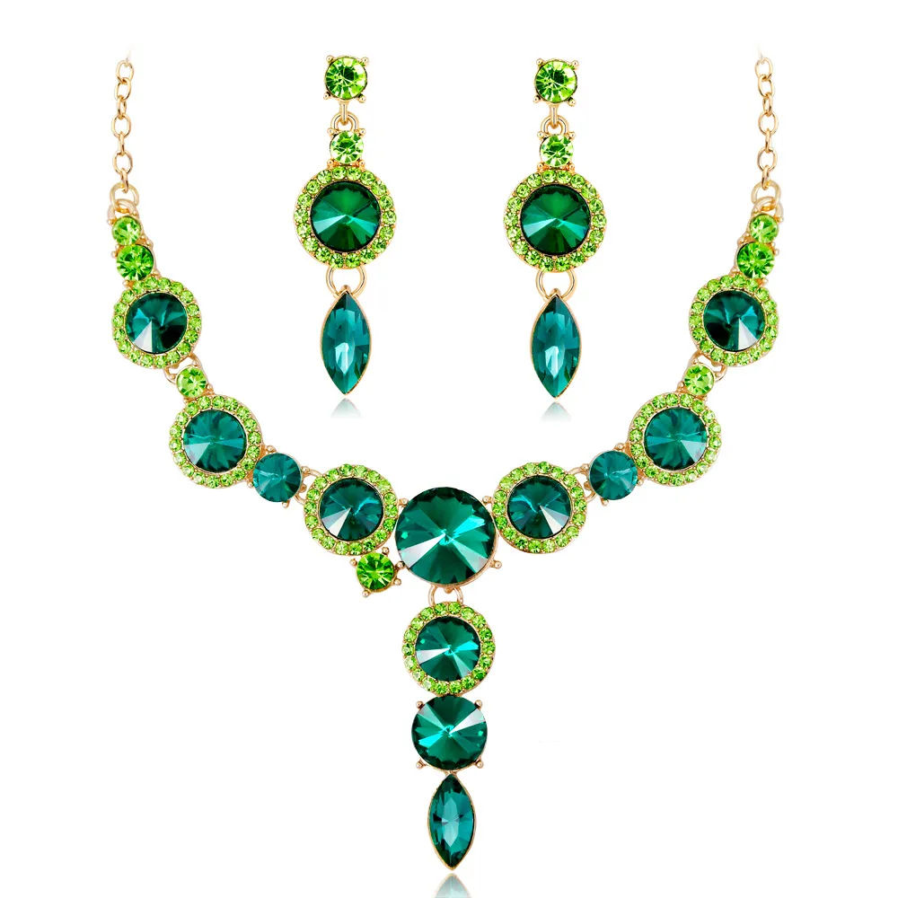Hainon Color Crystal Luxury Shiny Earrings Necklace Jewelry Sets Alloy Jewelry, Picture
Hainon Color Crystal Luxury Shiny Earrings Necklace Jewelry Sets Alloy Jewelry, Picture