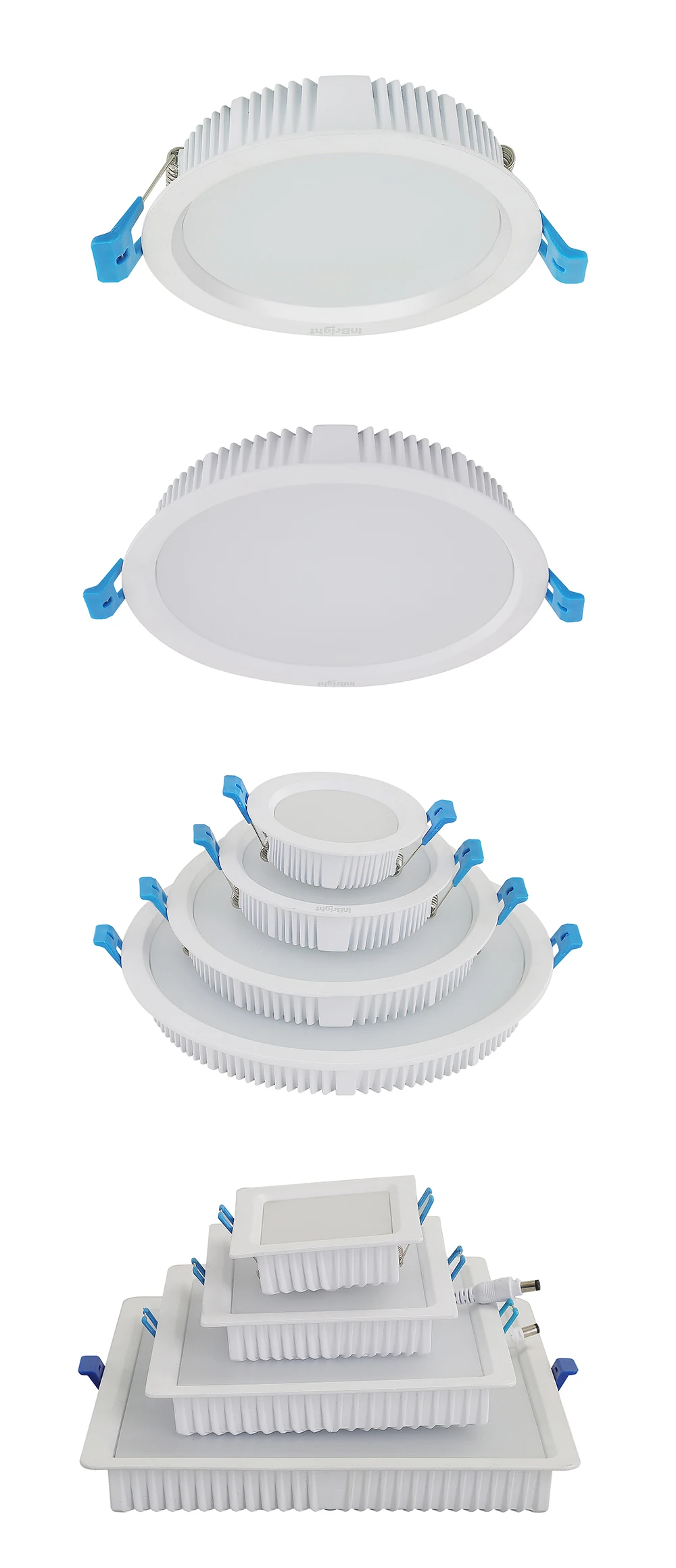 factory direct sale high quality ceiling round square die-casting aluminum recessed 7W COB hotel led down light