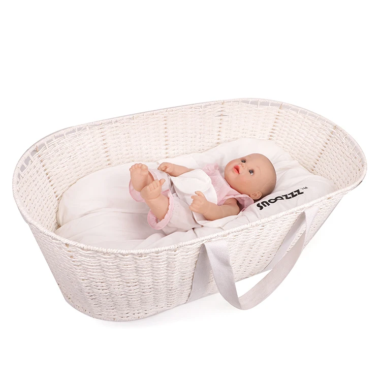 Hot Sell Newborn Baby Cribs Eco Cotton Rope Woven Moses Basket