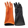 180g 35+-1cm 14inch diamond pattern dip flocklined black outside and orange inside industrial rubber gloves