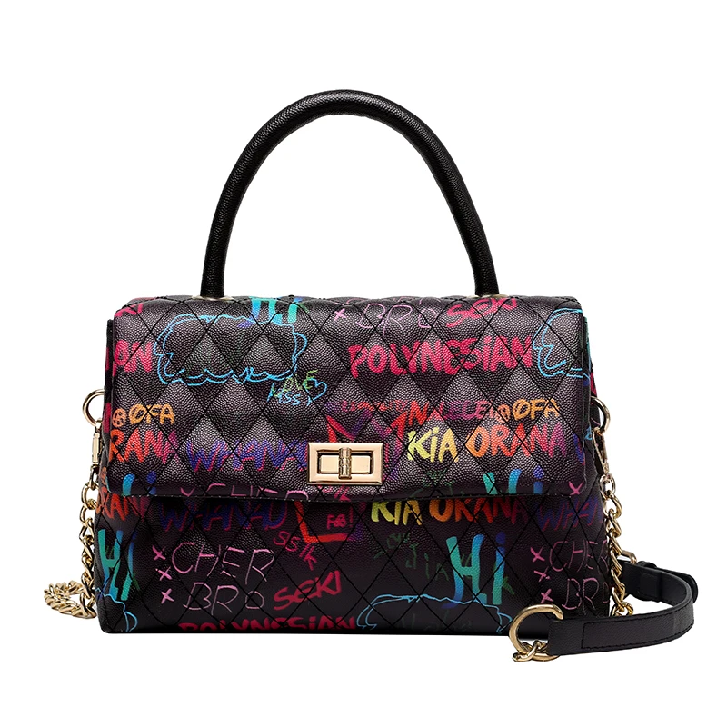 Trendy Bags Chain Shoulder Purse Designer Luxury Cute Handbag Women Hand Bag Ladies Crossbody Shoulder Bag Graffiti Handbags PU
Trendy Bags Chain Shoulder Purse Designer Luxury Cute Handbag Women Hand Bag Ladies Crossbody Shoulder Bag Graffiti Handbags PU