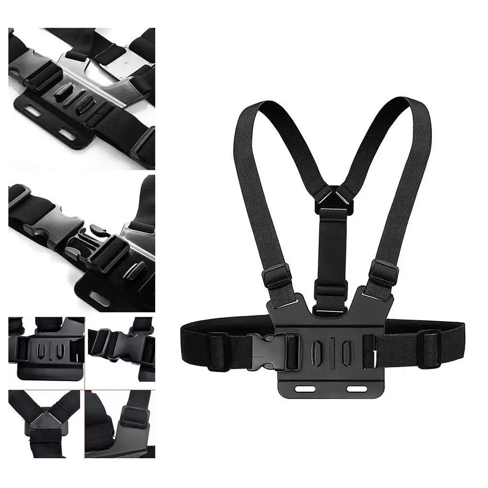 Adjustable chest strap sports camera waist belt shoulder strap quick-release bracket suitable for Go Pro, Black
Adjustable chest strap sports camera waist belt shoulder strap quick-release bracket suitable for Go Pro, Black