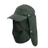 F26 2019 fashion men outdoor sport fisherman fishing hats visor full face neck shade sun baseball cap