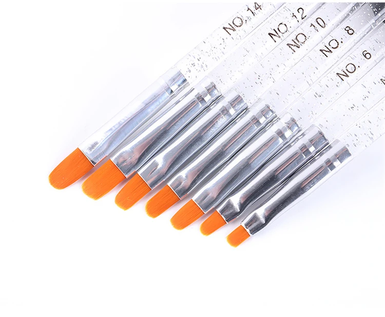 Customized Logo 7 In 1 Set Painted Pen Multi-size Crystal Handle Flat Head Nylon Gel Nail Brush Set Polish
Customized Logo 7 In 1 Set Painted Pen Multi-size Crystal Handle Flat Head Nylon Gel Nail Brush Set Polish