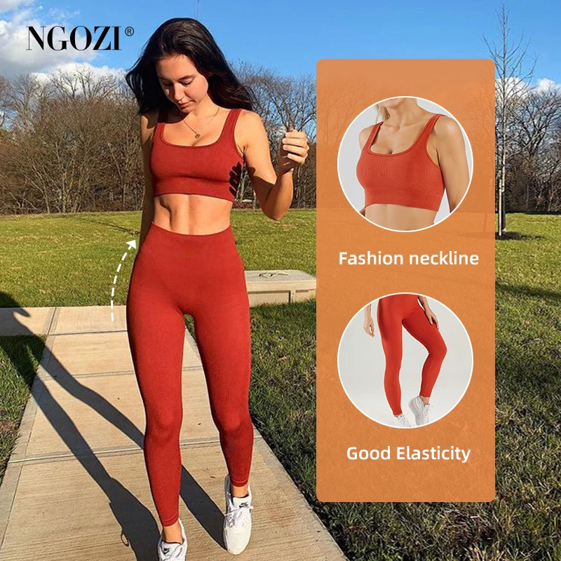 Ngozi fashion custom logo crop top activewear polyester sports bra yoga pants workout clothes leggings clothing women
Ngozi fashion custom logo crop top activewear polyester sports bra yoga pants workout clothes leggings clothing women