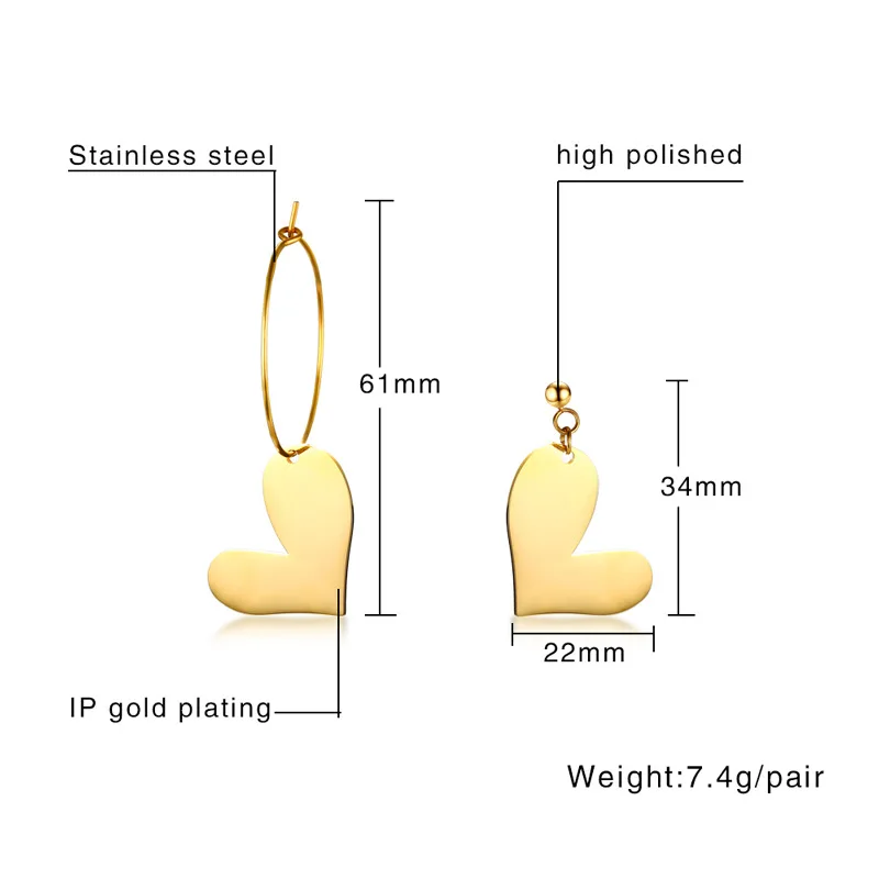 New Arrival High Quality Qngs Stainless Steel High Polished Irregular Heart Earing for Girls
New Arrival High Quality Qngs Stainless Steel High Polished Irregular Heart Earing for Girls