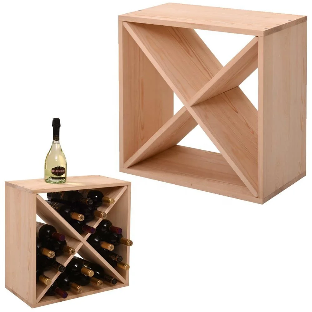 24 Bottle Wine Rack Holder Compact Cellar Cube Bar Storage Wine Rack Wood 
24 Bottle Wine Rack Holder Compact Cellar Cube Bar Storage Wine Rack Wood