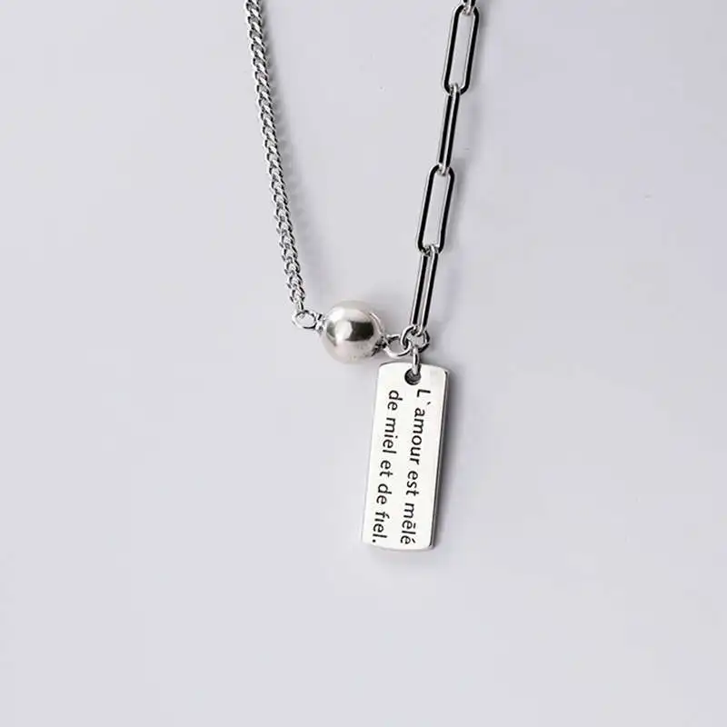 vintage french language round bead asymmetric 925 sterling silver pendant necklace party for women gifts
vintage french language round bead asymmetric 925 sterling silver pendant necklace party for women gifts