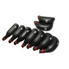 Black Golf Black Custom Logo Black Deluxe Durable PVC Golf Iron Head Covers