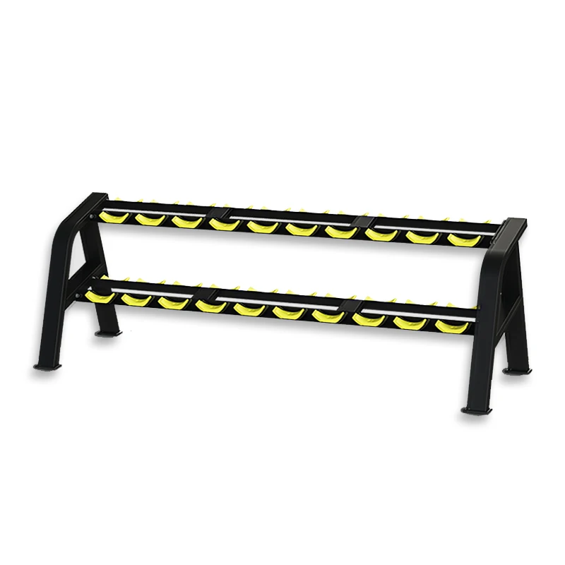 Commercial fitness machine beautiful double layer dumbbell rack, Customized 
Commercial fitness machine beautiful double layer dumbbell rack, Customized