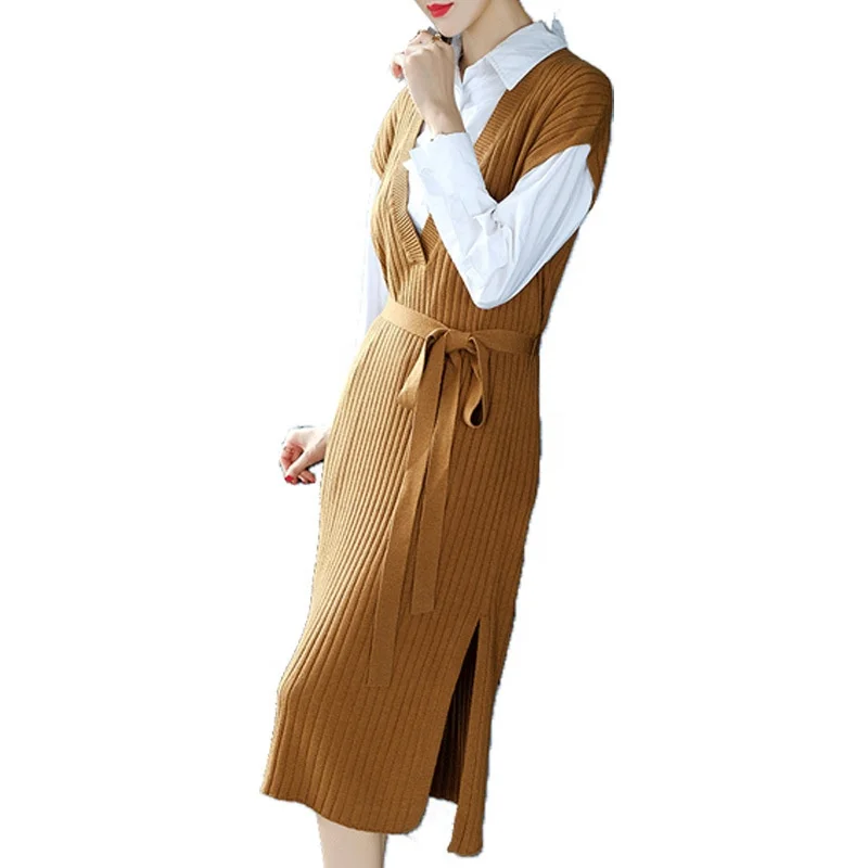 B60640A Women's 2019 new loose and slim knit sweater vest waist-tight shirt and sweater, Yellow/black/gray
B60640A Women's 2019 new loose and slim knit sweater vest waist-tight shirt and sweater, Yellow/black/gray