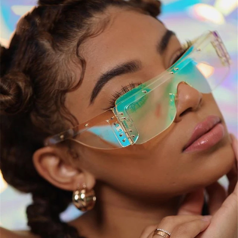 Fashion Rimless Square Sunglasses Women 2020 Luxury Brand New Mirror Pink Shades Sunglasses Men Trend Female Eyewear Glasses, Mix color
Fashion Rimless Square Sunglasses Women 2020 Luxury Brand New Mirror Pink Shades Sunglasses Men Trend Female Eyewear Glasses, Mix color