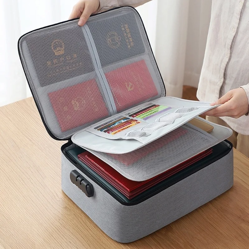 New large-capacity multi-function storage bag with lock family multi-layer document passport card bag storage box
New large-capacity multi-function storage bag with lock family multi-layer document passport card bag storage box