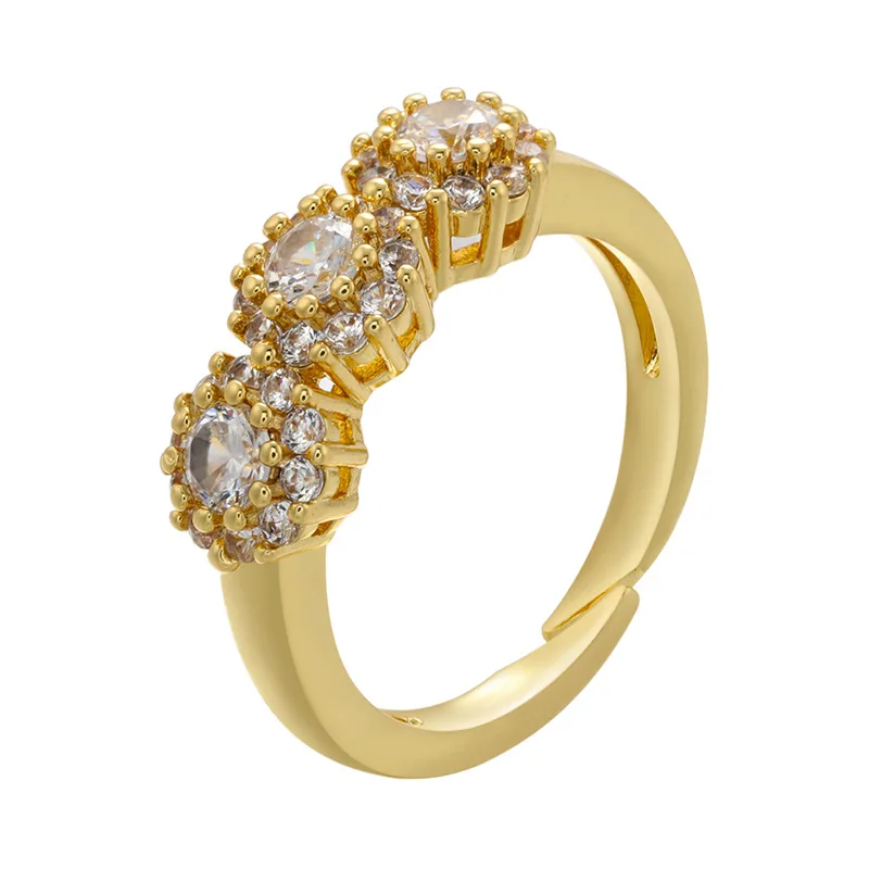 Best Selling 18K Gold Micro Pave CZ Zirconia Open Ring Bling Rhinestone Crystal Flower Diamond Ring For Women
Best Selling 18K Gold Micro Pave CZ Zirconia Open Ring Bling Rhinestone Crystal Flower Diamond Ring For Women