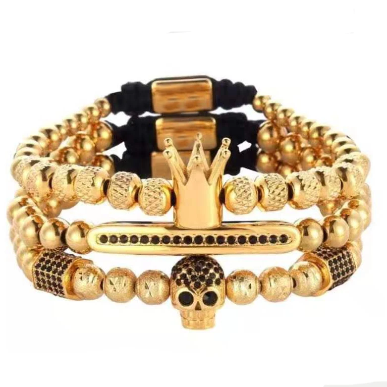 Top sellers 2020 for amazon most popular gold plated jewelry luxury men bracelets crown bead bracelet for gifts
Top sellers 2020 for amazon most popular gold plated jewelry luxury men bracelets crown bead bracelet for gifts