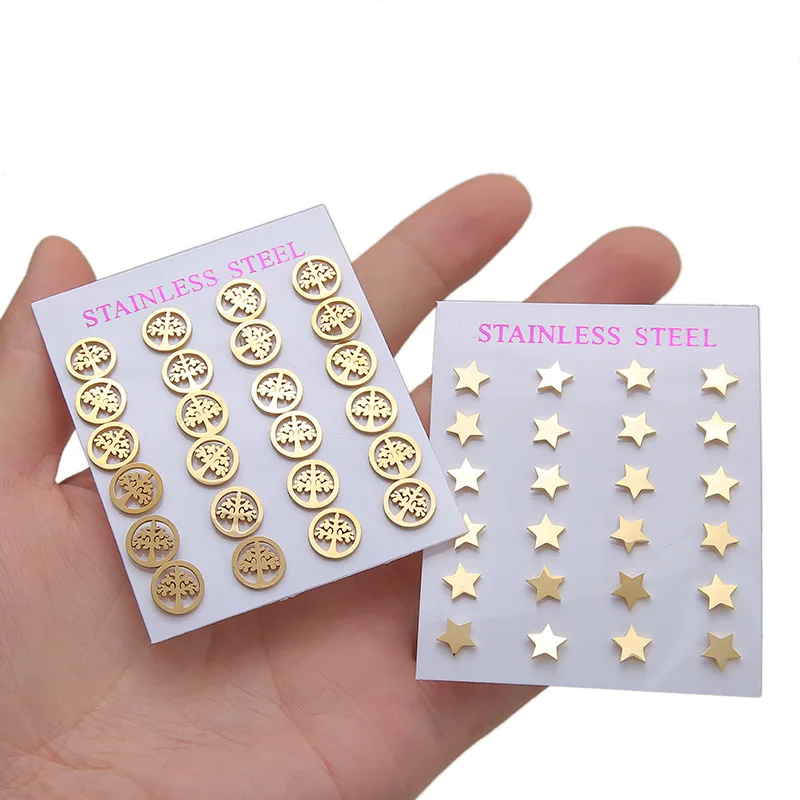 Fashion Jewelry Earrings Set 12 Pairs Women Stud Earrings Stainless Steel Elegant Wedding Earrings, Picture
Fashion Jewelry Earrings Set 12 Pairs Women Stud Earrings Stainless Steel Elegant Wedding Earrings, Picture