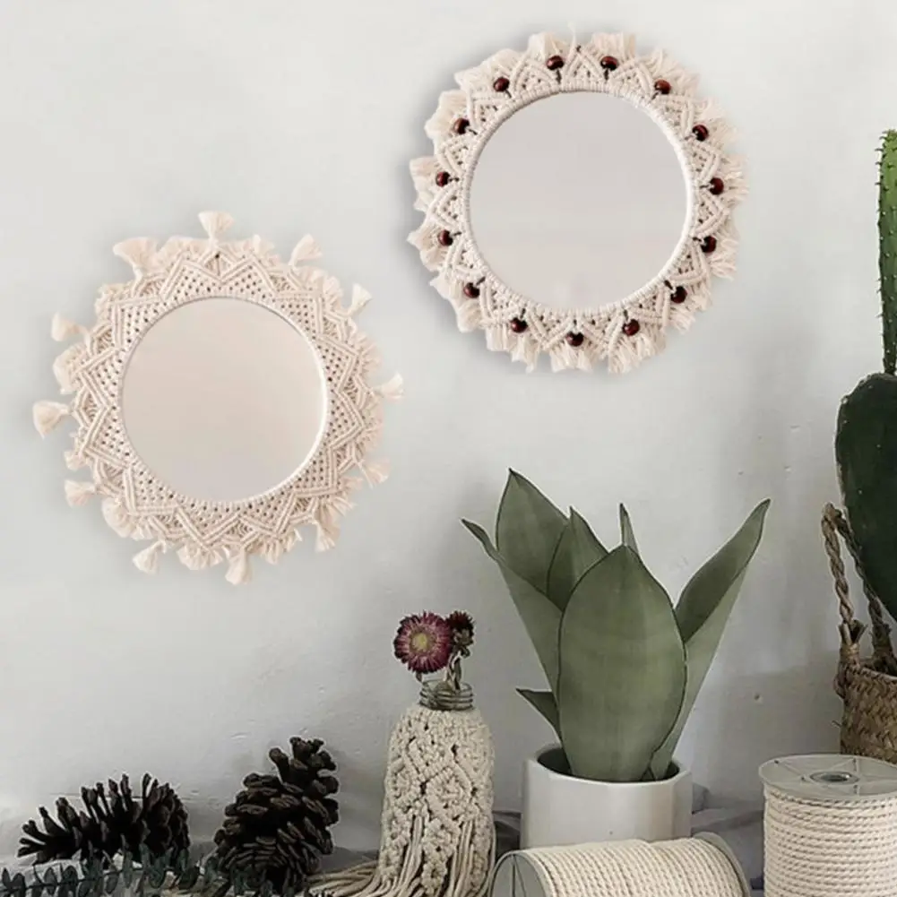 Round Mirror Boho Style Macrame Fringe Wall Hanging Round Mirror Art Decoration For Living Room Bedroom Dorm Entryways Mirror
Round Mirror Boho Style Macrame Fringe Wall Hanging Round Mirror Art Decoration For Living Room Bedroom Dorm Entryways Mirror