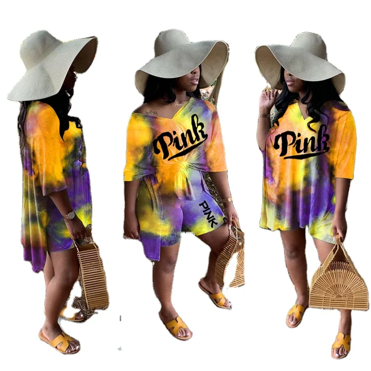 Spring Pink Tie Dye Print Streetwear Sweatshirt Top And Shorts Set Women Two Piece Short Set
Spring Pink Tie Dye Print Streetwear Sweatshirt Top And Shorts Set Women Two Piece Short Set