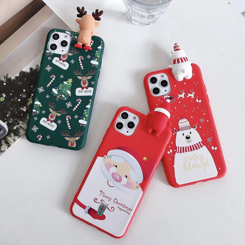 Merry Christmas Gift doll Matte Soft Phone Case For iPhone 13 PRO MAX