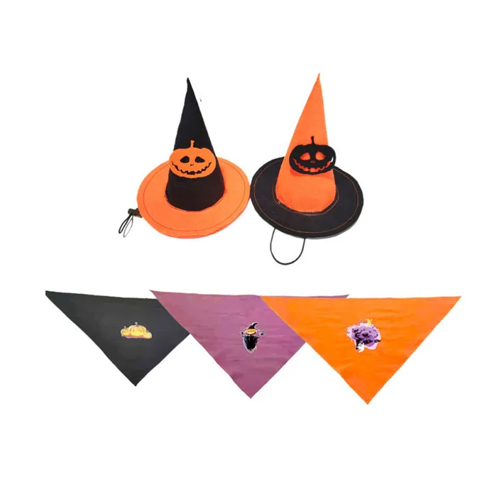 New Arrival Happy Pet Halloween Hat and Scarf Print Dog Bib Pumpkin Saliva Towel Set 2 PCS, Picture shows
New Arrival Happy Pet Halloween Hat and Scarf Print Dog Bib Pumpkin Saliva Towel Set 2 PCS, Picture shows