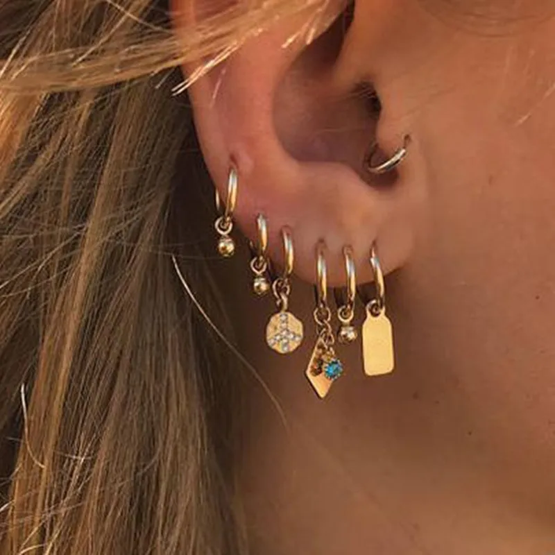 In Stock Wholesale 2021 Ins Hot Selling 7PCS/SET Eco-friendly Alloy 18k Gold Filled Huggie Earrings Jewelry for Women
In Stock Wholesale 2021 Ins Hot Selling 7PCS/SET Eco-friendly Alloy 18k Gold Filled Huggie Earrings Jewelry for Women