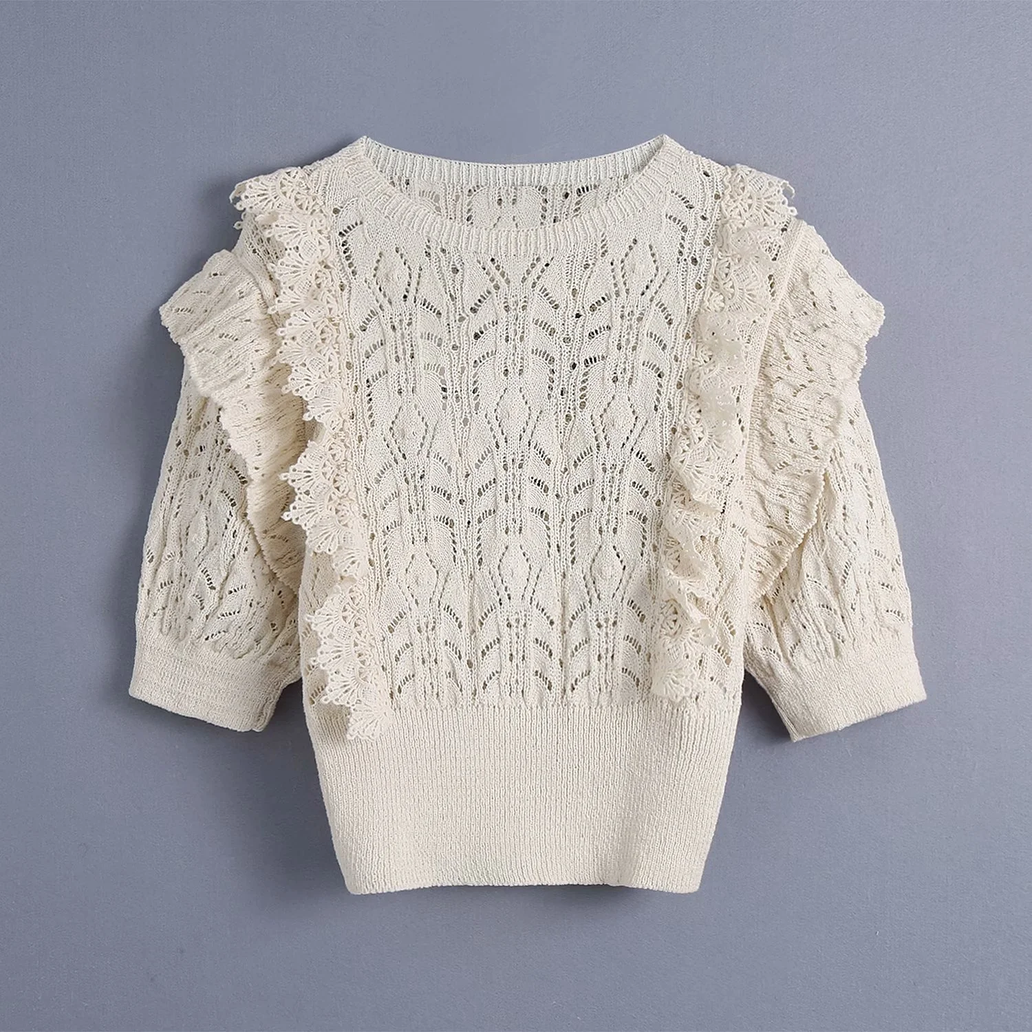 Ladies top knitwear solid hollow out sweater o-neck spring and autumn pullover sweater girls
Ladies top knitwear solid hollow out sweater o-neck spring and autumn pullover sweater girls