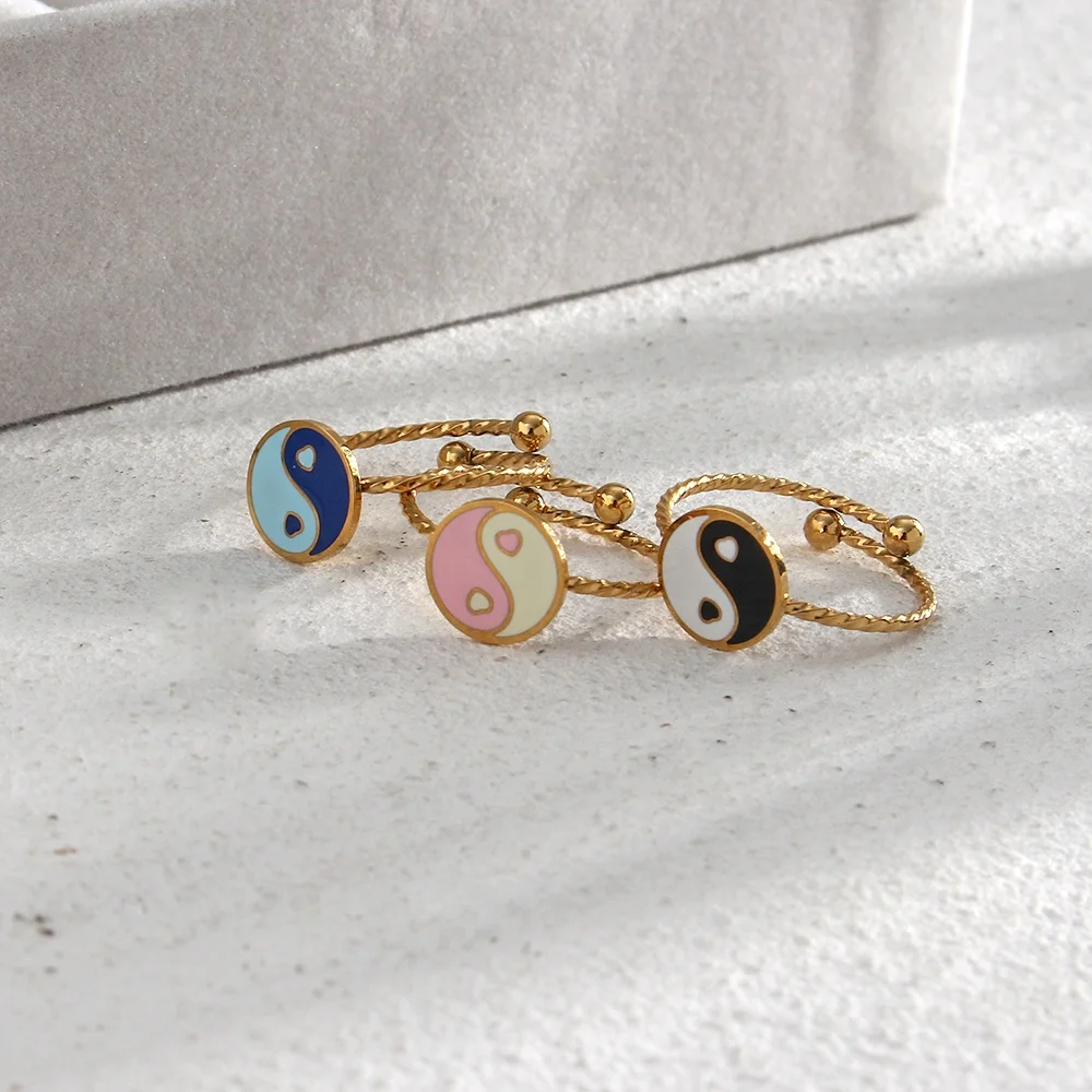 Adjustable Bright Enamel Ring Enamel Ring Resizable Adjustable Yin Yang Ring Jewelry
Adjustable Bright Enamel Ring Enamel Ring Resizable Adjustable Yin Yang Ring Jewelry
