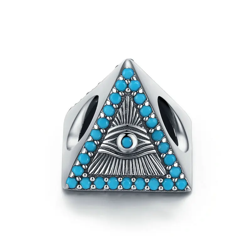 Authentic 925 Sterling Silver Magic Blue Eyes Triangle Shape Beads fit Charms Bracelets & Necklaces Chain Jewelry
Authentic 925 Sterling Silver Magic Blue Eyes Triangle Shape Beads fit Charms Bracelets & Necklaces Chain Jewelry