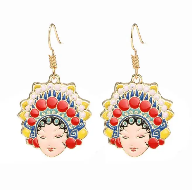 New Peking Opera Sword and Madan Face Earrings Hot-selling Personality Chinese Ethnic Style Earrings Wholesale
New Peking Opera Sword and Madan Face Earrings Hot-selling Personality Chinese Ethnic Style Earrings Wholesale