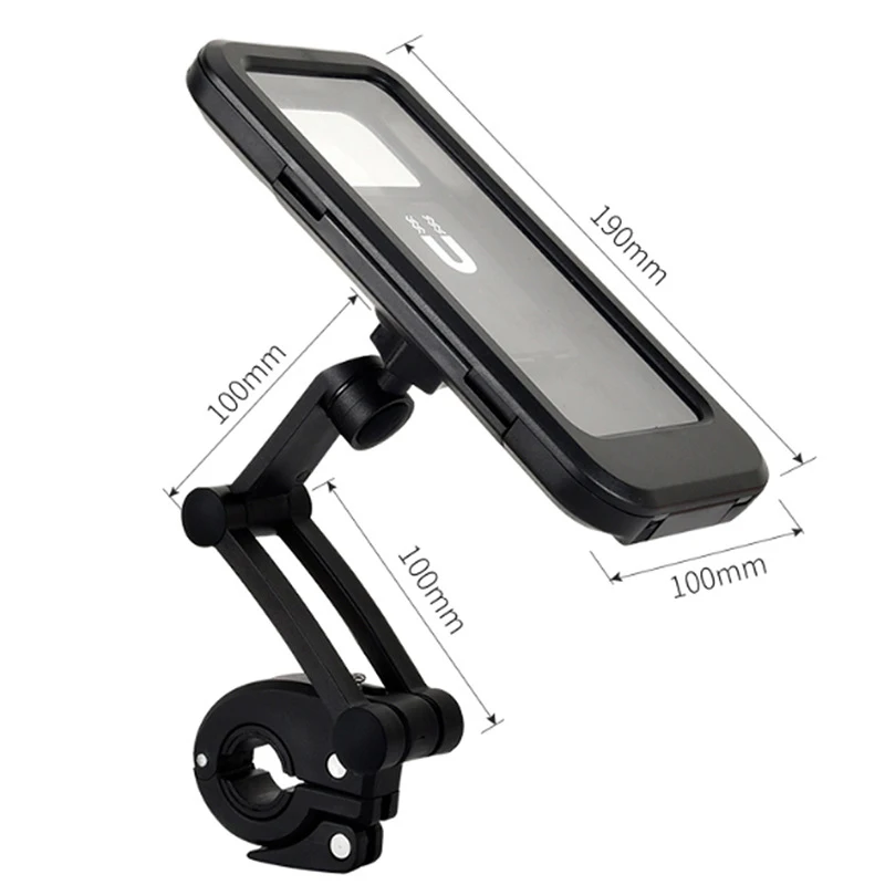 Waterproof Cell Phone Bike Scooter Handlebar Holder Stand Mount Adjustable Motorcycle Bike Bicycle Phone Holder, Black
Waterproof Cell Phone Bike Scooter Handlebar Holder Stand Mount Adjustable Motorcycle Bike Bicycle Phone Holder, Black
