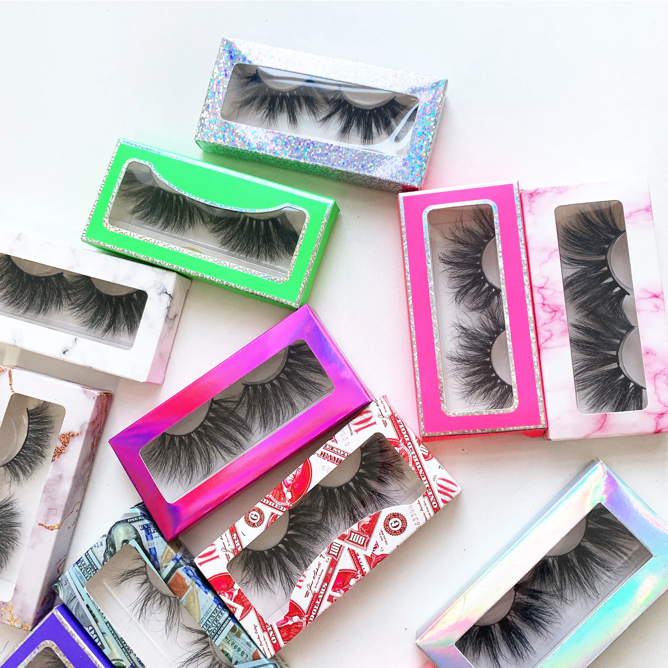 Natural Eyelash False 100% Real 3D Mink Eyelash Private Label 25mm lashes factory directly custom logo box, Black color
Natural Eyelash False 100% Real 3D Mink Eyelash Private Label 25mm lashes factory directly custom logo box, Black color