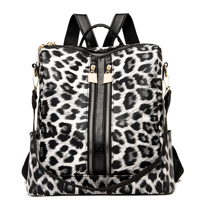 2021 New Fashion Design Women Large PU Backpack Outdoor Leopard Print Backpack Travel Leisure Shoulder Tote Bags with Strap, White,brown,black
2021 New Fashion Design Women Large PU Backpack Outdoor Leopard Print Backpack Travel Leisure Shoulder Tote Bags with Strap, White,brown,black
