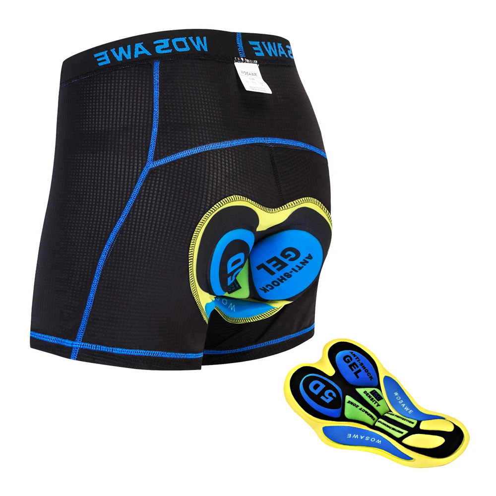 WOSAWE Cycling Underwear 5D Gel Pad Cycling Shorts Mountain Bike MTB Shorts Bicycle Underpants Shockproof Quick-drying, Yellow, red 
WOSAWE Cycling Underwear 5D Gel Pad Cycling Shorts Mountain Bike MTB Shorts Bicycle Underpants Shockproof Quick-drying, Yellow, red