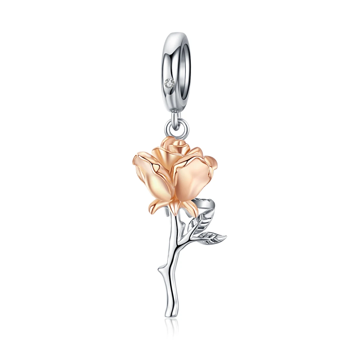 BAMOER 3D Rose Flower Pendant Charm 925 Sterling Silver Rose Gold Color Charms for Bracelet or Necklace DIY Bijoux BSC145
BAMOER 3D Rose Flower Pendant Charm 925 Sterling Silver Rose Gold Color Charms for Bracelet or Necklace DIY Bijoux BSC145