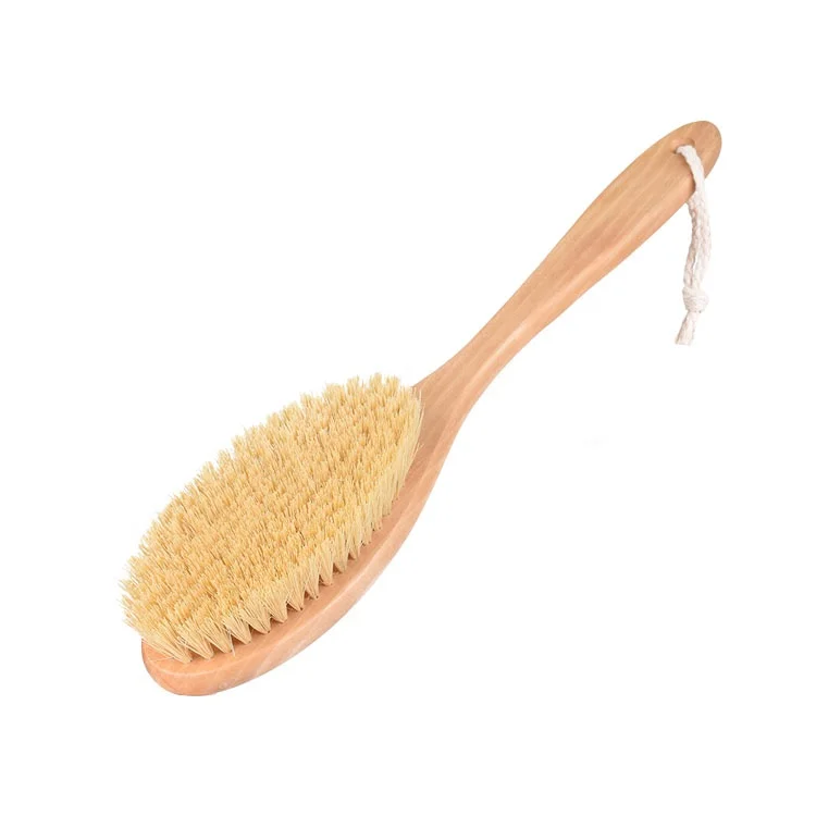 

Japanese Wet Dry Bath Shower Spa Brush Body Exfoliating Scrubber Long Handle Sisal body scrub brush