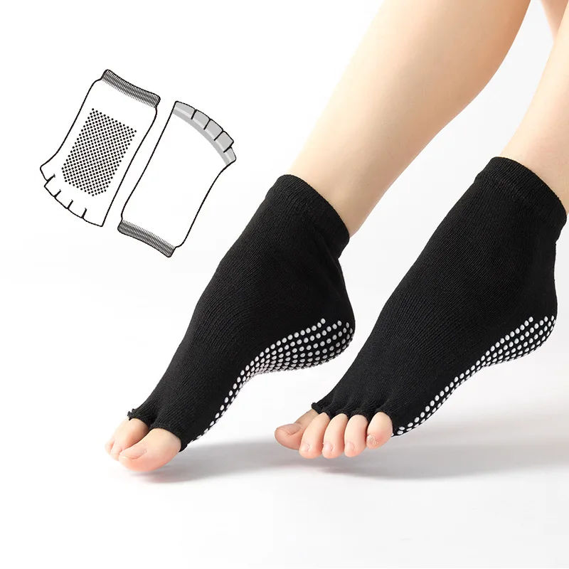 Factory wholesale new cotton anti-slippage rubber sports yoga socks ballet halter yoga five-finger socks, Custom color
Factory wholesale new cotton anti-slippage rubber sports yoga socks ballet halter yoga five-finger socks, Custom color