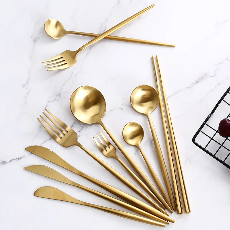Small MOQ Customize Logo Royal Stainless Steel Cutlery Set Party Wedding Gold Flatware Set, Gold cutlery set
Small MOQ Customize Logo Royal Stainless Steel Cutlery Set Party Wedding Gold Flatware Set, Gold cutlery set