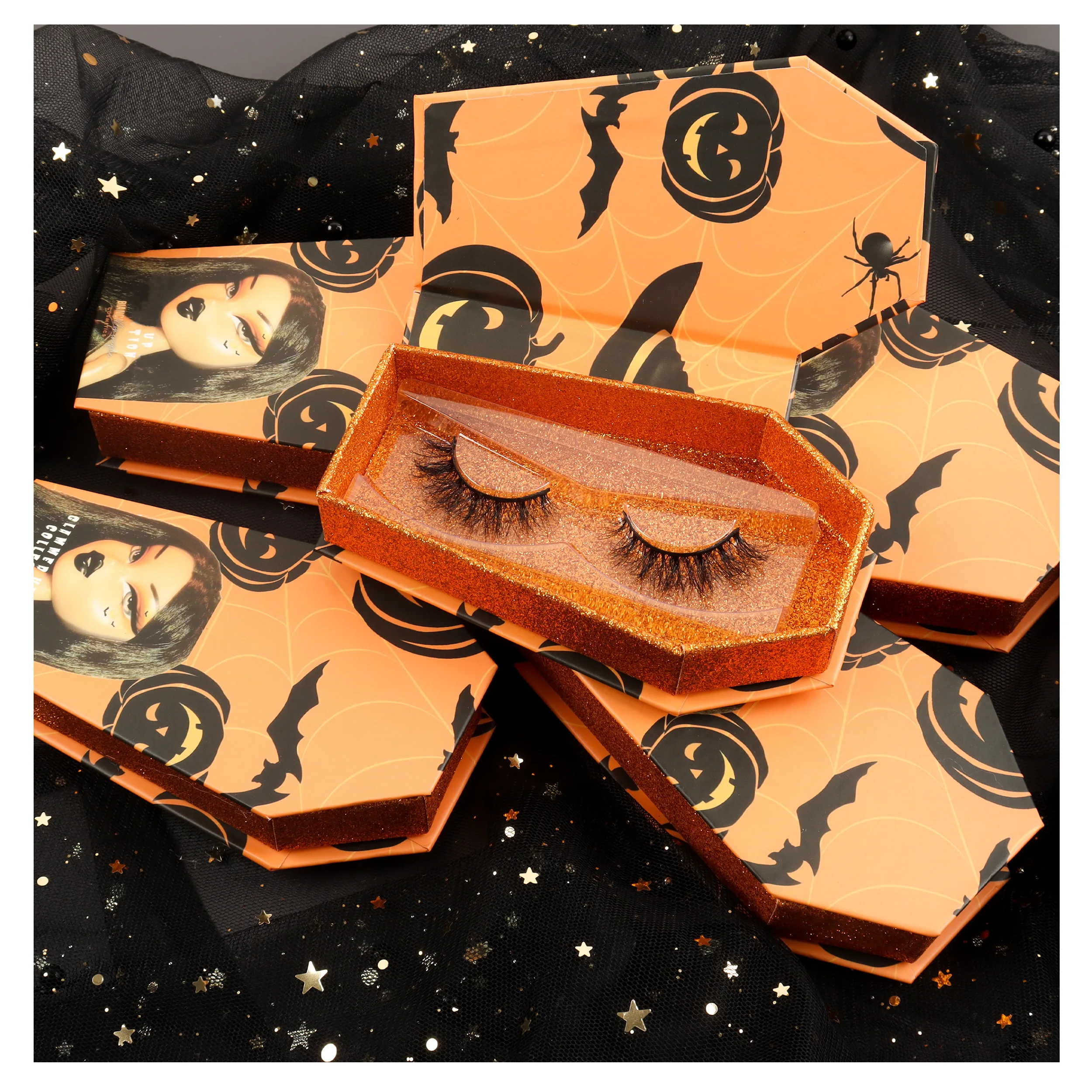 factory Wholesale high quality private label vendor 3d 25mm mink eyelash with custom lash box Halloween box
factory Wholesale high quality private label vendor 3d 25mm mink eyelash with custom lash box Halloween box