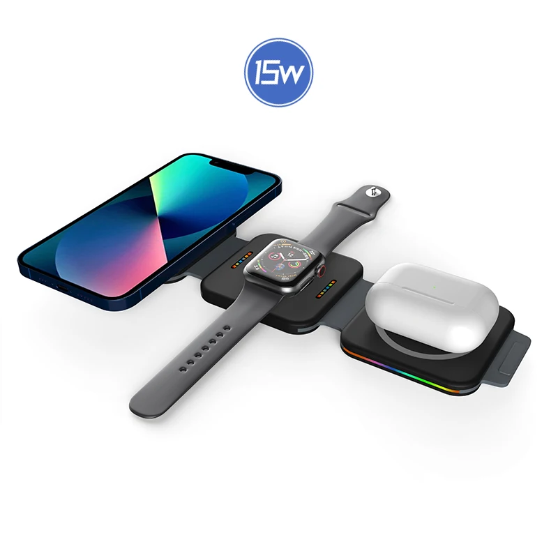 Foldable Portable Wireless Charger 3 in 1 wireless charger samsun support magnetic wireless charger stand
Foldable Portable Wireless Charger 3 in 1 wireless charger samsun support magnetic wireless charger stand