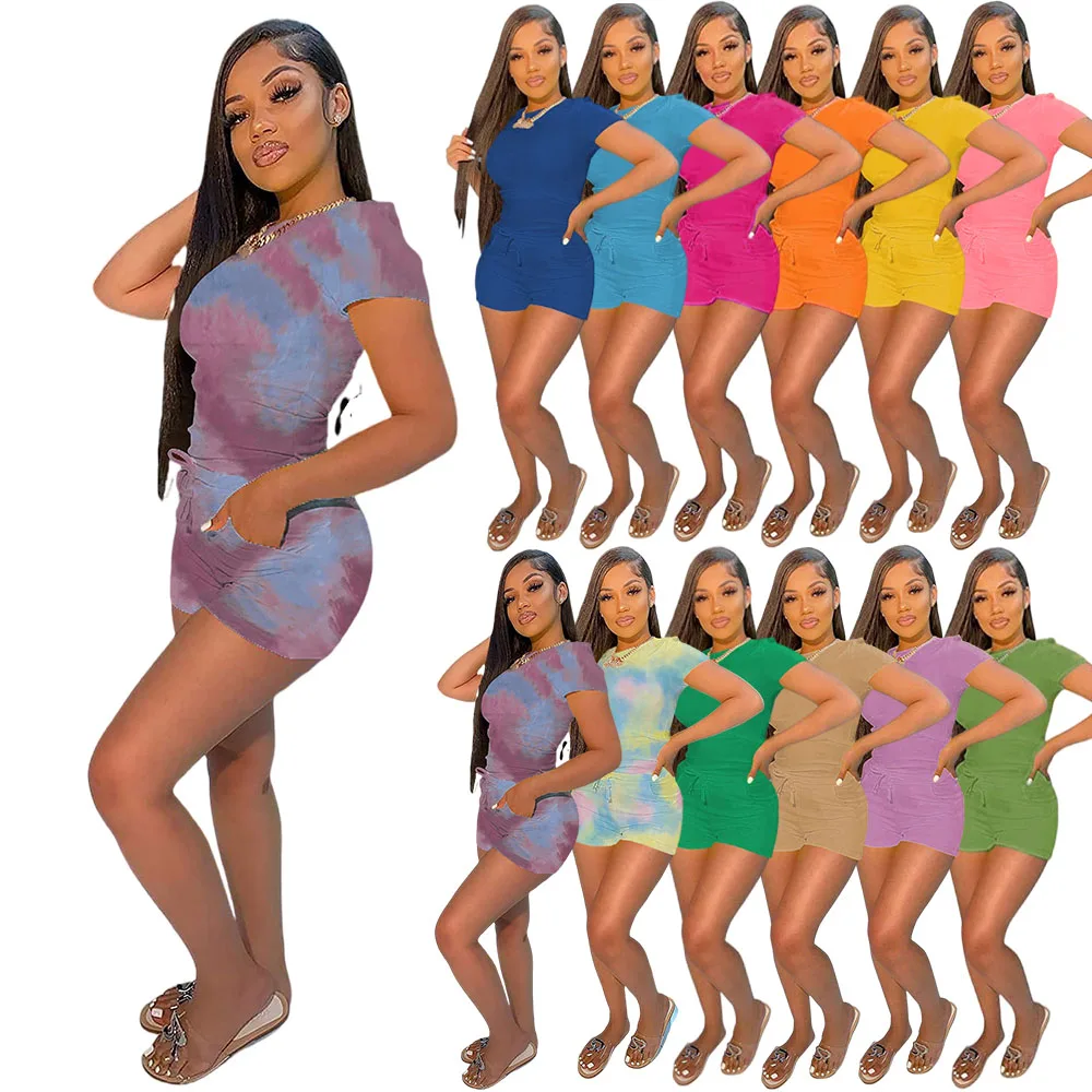 2022 Summer Woman 2 Piece Shorts Set Women Custom Logo Solid Color Chill Set O-neck T Shirt Two Piece Short Set For Women
2022 Summer Woman 2 Piece Shorts Set Women Custom Logo Solid Color Chill Set O-neck T Shirt Two Piece Short Set For Women