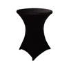 Stretch Spandex Table Cover Pub Folding Highboy Cocktail Round Fitted Kitchen Top Table Cloth Outdoor for Wedding Parties Black