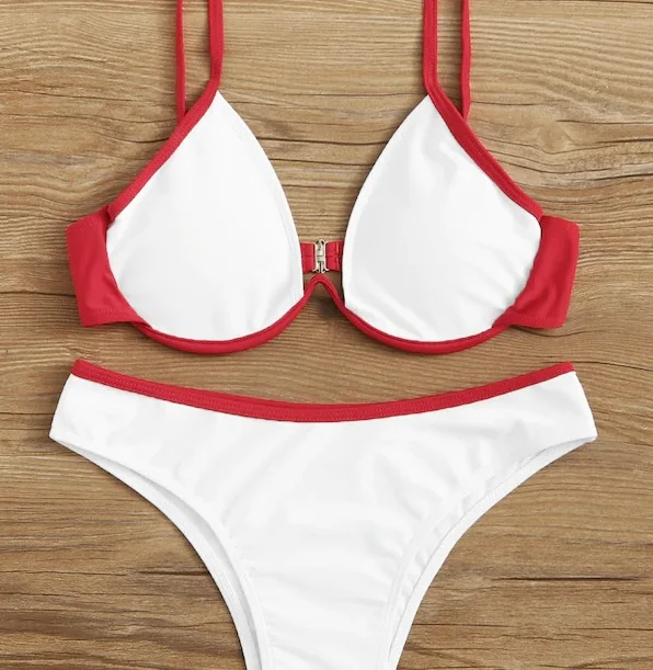 Best Selling Sling Custom Bikini Two Pieces Deep V Solid Swimming Costume Girls Sexy Swimsuit Set
Best Selling Sling Custom Bikini Two Pieces Deep V Solid Swimming Costume Girls Sexy Swimsuit Set