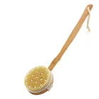 Long Handle Bamboo Detachable Handle Bath Natural Bristle Body Brush Shower Back Clean Skin Care
