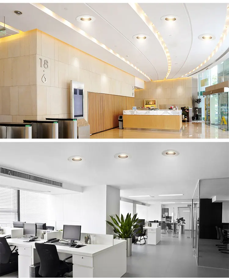 7w 30w 240v Round Adjustable Hotel Ceiling COB Led Down Light Fixtures