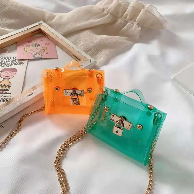 Wholesale Mini Cute Candy Jelly Kids Purse Ins Girls PVC Jelly Shoulder Bag Chains Crossbody Transparent Bag Mini Purse
Wholesale Mini Cute Candy Jelly Kids Purse Ins Girls PVC Jelly Shoulder Bag Chains Crossbody Transparent Bag Mini Purse