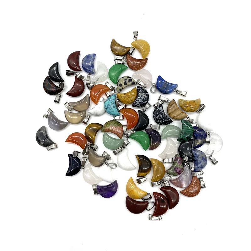 Amazon hot selling Factory directly Wholesale Crystal Healing Moon shape Gemstone Quartz Pendant, Mixed color
Amazon hot selling Factory directly Wholesale Crystal Healing Moon shape Gemstone Quartz Pendant, Mixed color